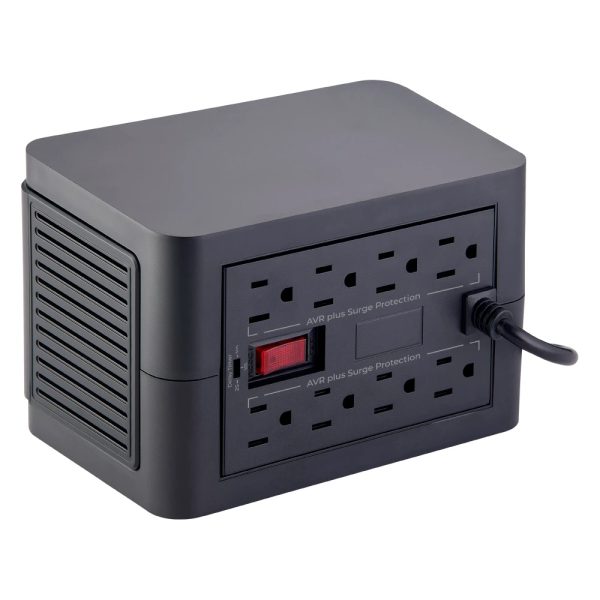 Regulador de Voltaje ACTECK AC-938204. 600w, 1200va, 2 USB, 8 Enchufes - AC-938204