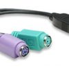 Convertidor USB a PS2 MANHATTAN, 2x Mini DIN 6 pin (PS/2), Negro 179027 - 179027