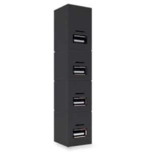 HUB USB V2.0 4 PUERTOS LARGE NEGRO - 180727-2