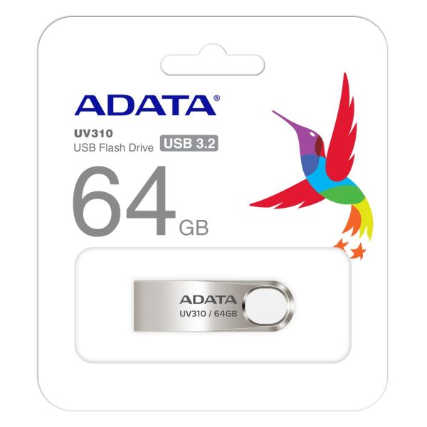 MEMORIA USB ADATA AV210, PLATEADA, 64 GB, USB 3.2, 100 MB/s, 40 MB/s - AUV210-64G-RGD - Image 3