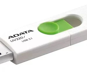 MEMORIA ADATA 32GB USB 3.2 UV320 RETRACTIL BLANCO-VERDE - AUV320-32G-RWH