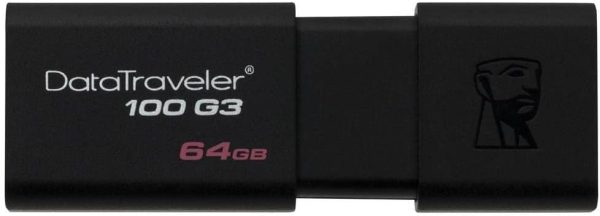 Memoria USB Kingston Technology Hi-Speed 100 G3 USB 3.0, 64 GB, USB 3.0, 40 MB/s, 10 MB/s, Negro - DT100G3/64GB - Image 2