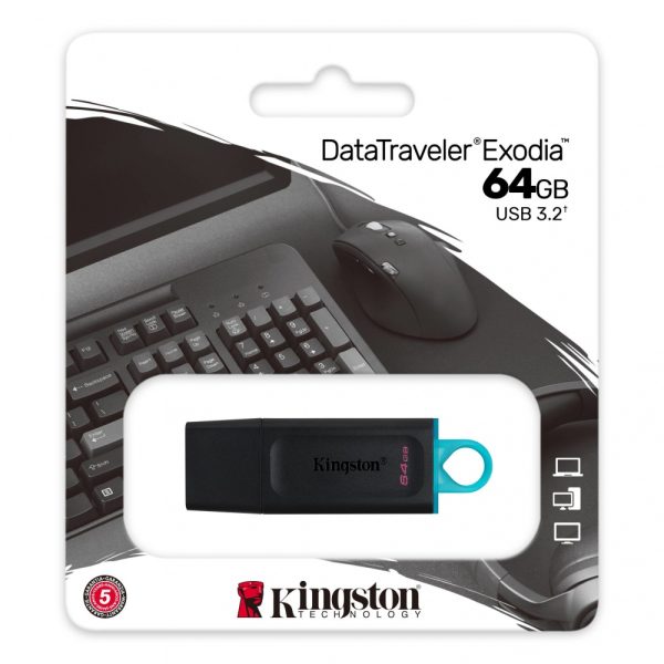Memoria USB Kingston Technology DTX/64GB , Negro/Azul 64GB 3.2 - DTX/64GB - Image 3