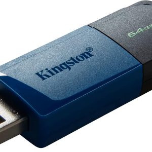 Memoria USB Kingston Technology Exodia USB 3.2, 64 GB, USB 3.2, 40 MB/s, 10 MB/s, Negro/azul - DTXM/64GB