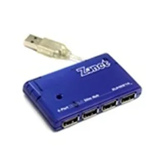 HUB ZONET USB 4 PUERTOS 480 MBITS AZUL ZUH2214L - ZUH2214L