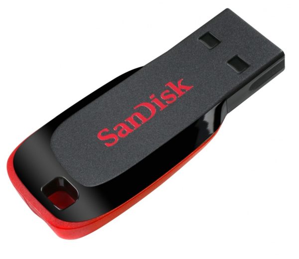 MEMORIA USB SANDISK CRUZER BLADE Z50 16GB NEGRO CON ROJO - SDCZ50-016G-B35