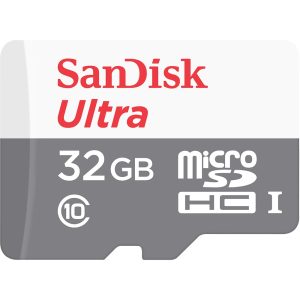 MEMORIA MICRO SD SANDISK ULTRA MICROSDHC 32GB CLASE 10 UHS I CON ADAPTADOR 100 MBS SDSQUNR 032G - SDSQUNR-032G-GN3MA