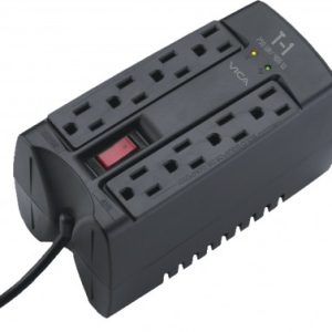 Regulador VICA T-1, 8, Negro, Hogar y Oficina, 750 VA, 400 W - T-1