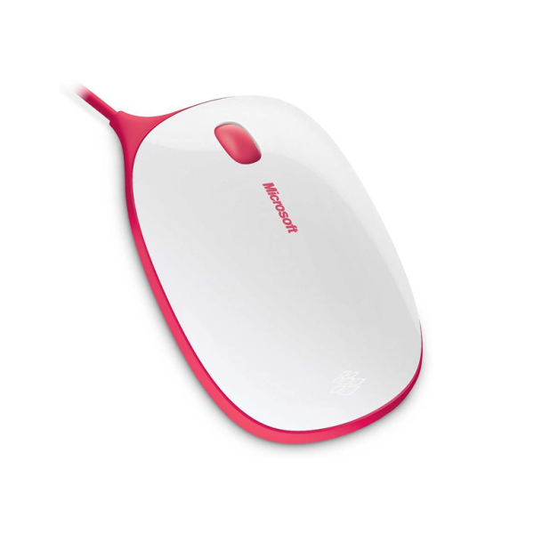 MOUSE MICROSOFT T2J-00001 ALAMBRICO, BLANCO- ROJO - T2J-00001