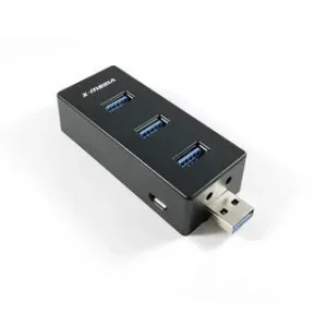 USB3.0 4 Port Mini Expandable Hub with AC Adapter XM-UH3004A - XM-UH3004A